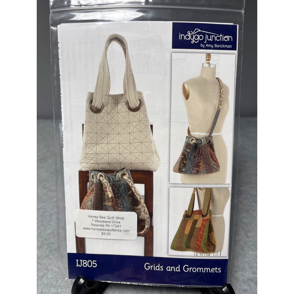 Indygo Junction Grids & Grommets Bag Sewing Pattern IJ805